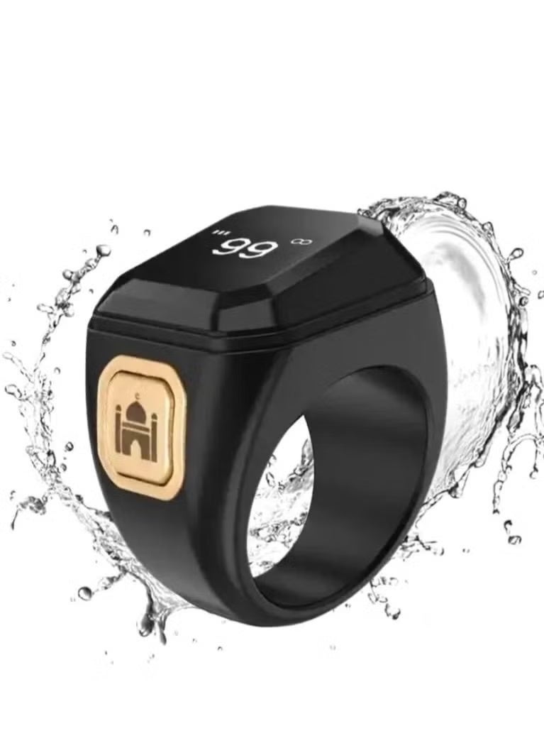 Smart electronic ring for tasbih designed to meet the needs of Muslims for tasbih reminders and prayer times. - Image 2