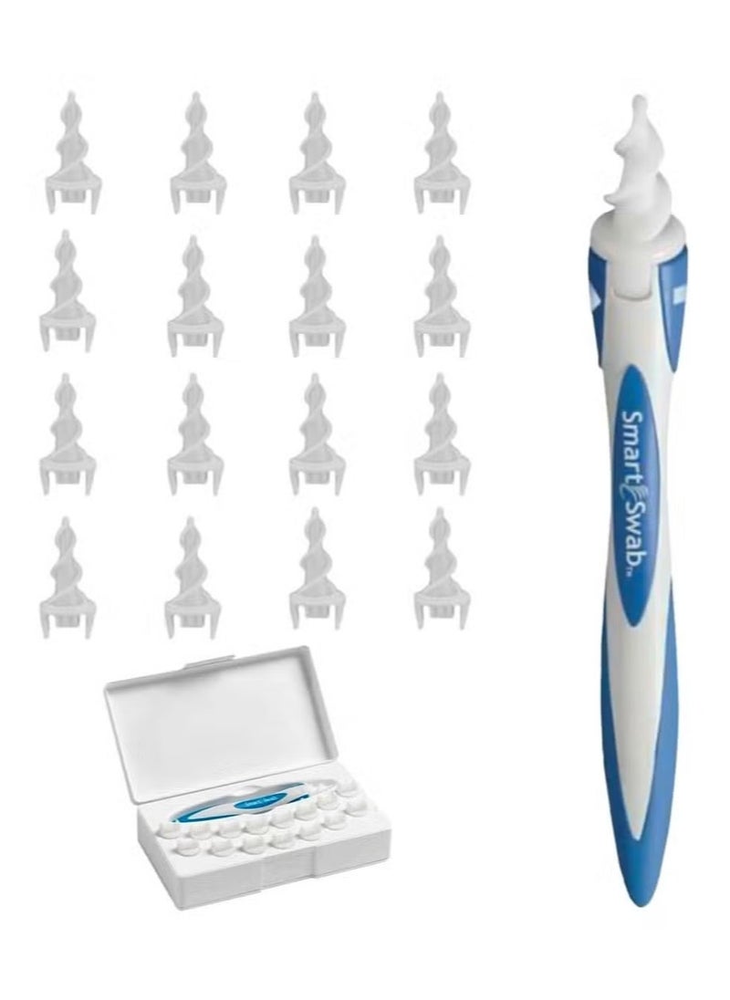 Smart Swab Spiral Ear Cleanser – Reusable Earwax Remover Tool with 16 Replaceable Tips, Safe, Pain-Free, Gentle Ear Cleaning for Adults and Kids, Effective Earwax Removal, Hygienic and Convenient Design  - Image 4