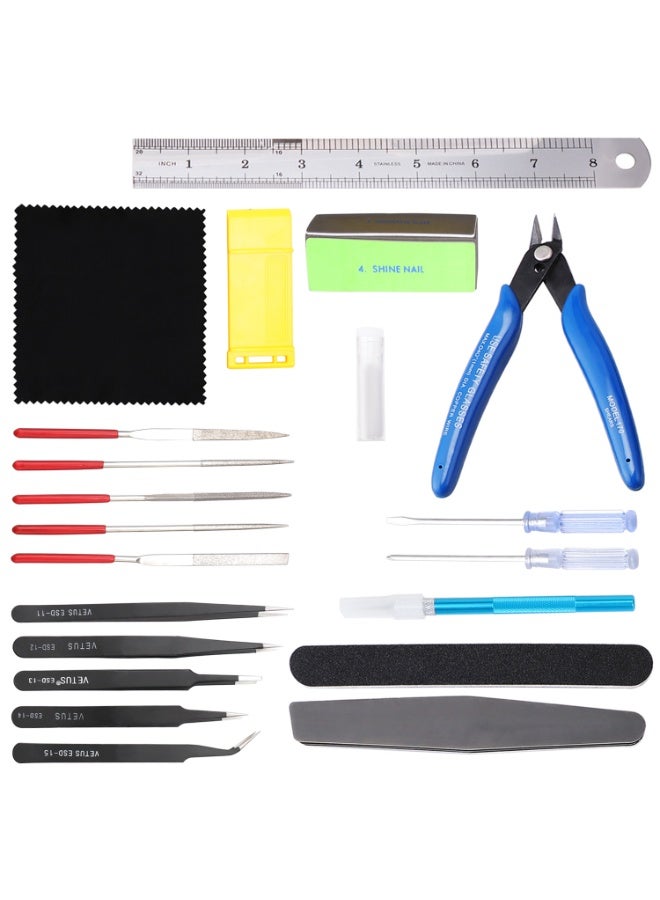 21PCS Gundam Modeler Basic Tools Model Building Set Hobby Building Tool Kit - Image 1