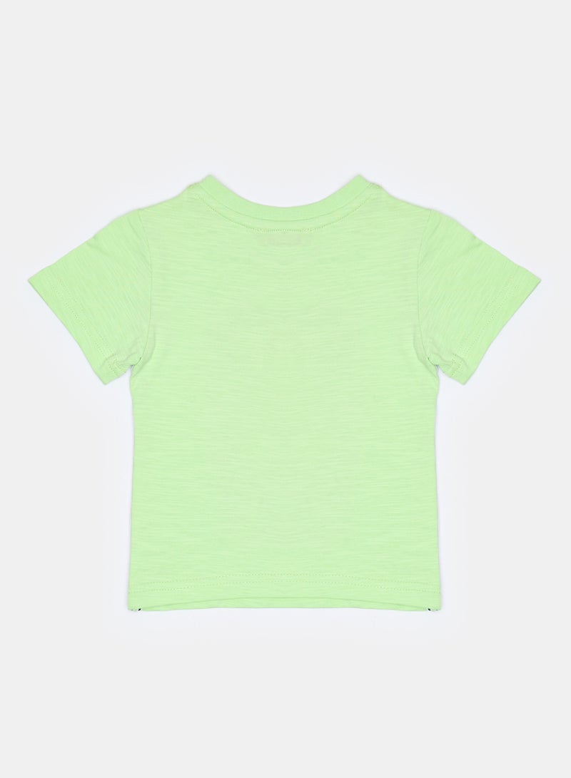 Panco Baby Boys MUSIC ON Printed Short Sleeve T-shirt - Image 2
