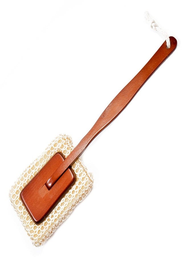 Brushman Sisal Bath Brush with Long Wooden Handle Back Brush for Men & Women- Shower Sponge Body Back Scrubber Gentle Exfoliator Wet & Dry Brushing(ECP-108) - Image 3