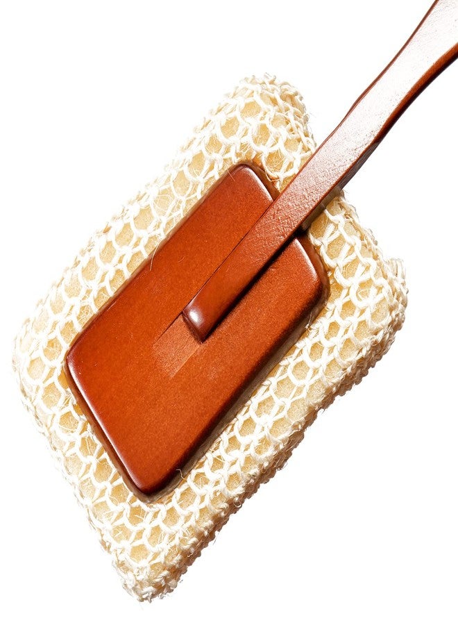 Brushman Sisal Bath Brush with Long Wooden Handle Back Brush for Men & Women- Shower Sponge Body Back Scrubber Gentle Exfoliator Wet & Dry Brushing(ECP-108) - Image 4