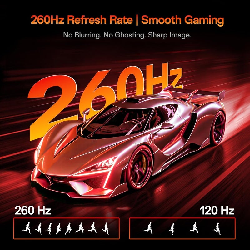 KOORUI 27-inch QHD 260Hz 1ms IPS Gaming Monitor, Flat PC Screen, HDR400, 99% sRGB, HDMI/DP, Black - Ideal for Competitive Gaming & Home Office - Image 3