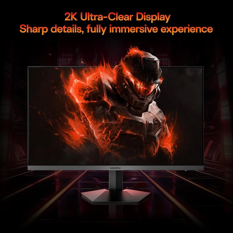 KOORUI 27-inch QHD 260Hz 1ms IPS Gaming Monitor, Flat PC Screen, HDR400, 99% sRGB, HDMI/DP, Black - Ideal for Competitive Gaming & Home Office - Image 5