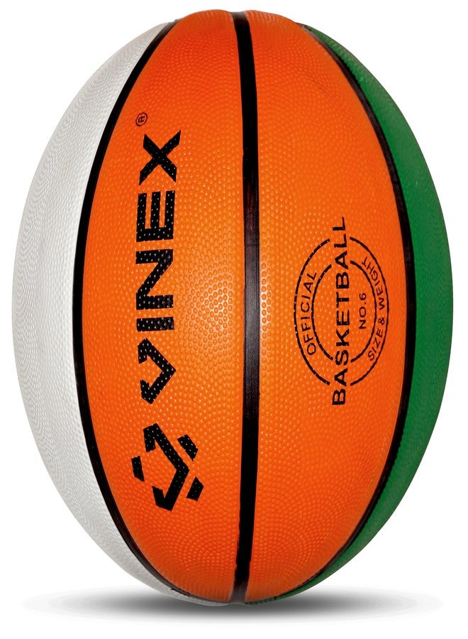 Vinex Winza Moulded Basketball - Size 6, 1 Pc, 600g | Rubber Outdoor & Indoor Ball with Deep Grooves for Superior Grip & Control | Nylon-Wound Bladder for Consistent Bounce - Image 4
