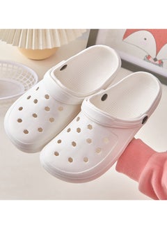VUCATIN Unisex-Adult Garden Shoes Clogs Slip on Children Sandals Water Shoes for Indoor Outdoor Slides (White)  - Image 1