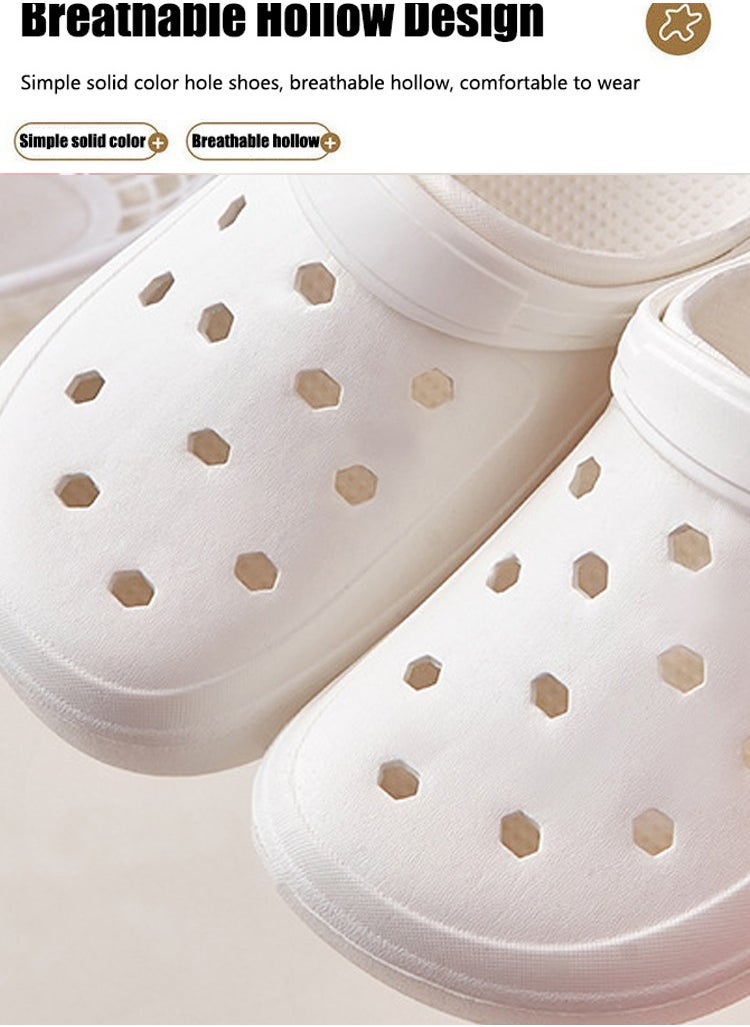 VUCATIN Unisex-Adult Garden Shoes Clogs Slip on Children Sandals Water Shoes for Indoor Outdoor Slides (White)  - Image 2