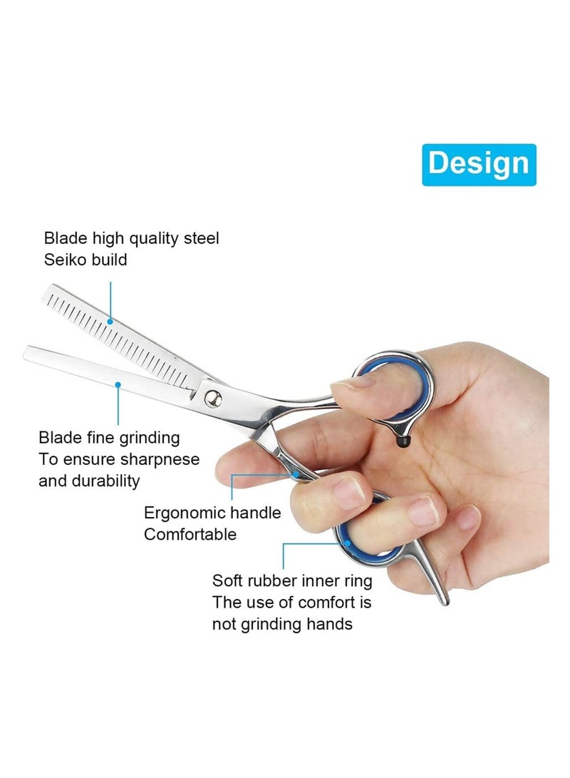 ORiTi Professional Barber Hair Cutting Scissors Thinning Shears Kit Stainless Steel Hairdressing - Image 3