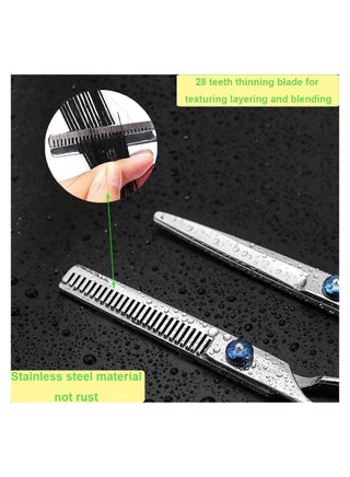 Professional Barber Hair Cutting Scissors Thinning Shears Kit Stainless Steel Hairdressing - view 2