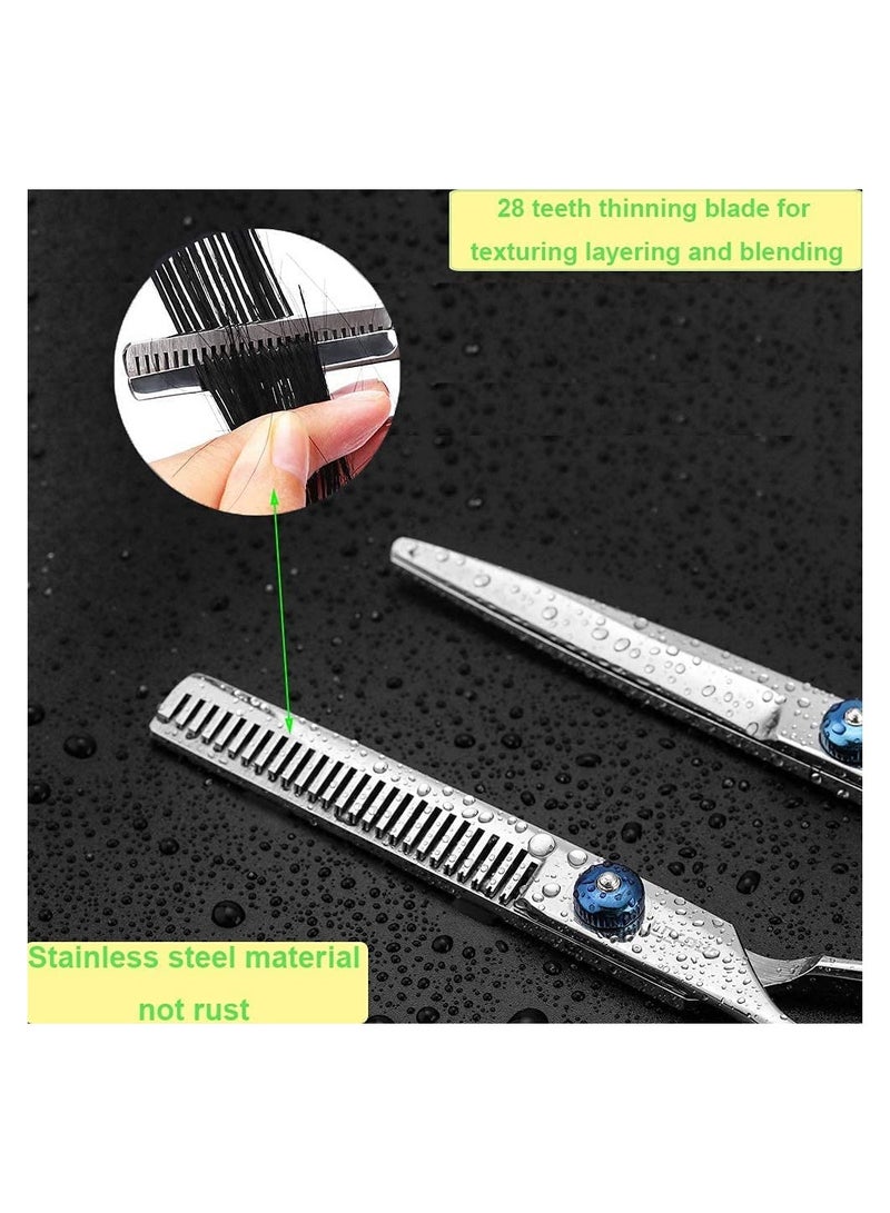 ORiTi Professional Barber Hair Cutting Scissors Thinning Shears Kit Stainless Steel Hairdressing - Image 2