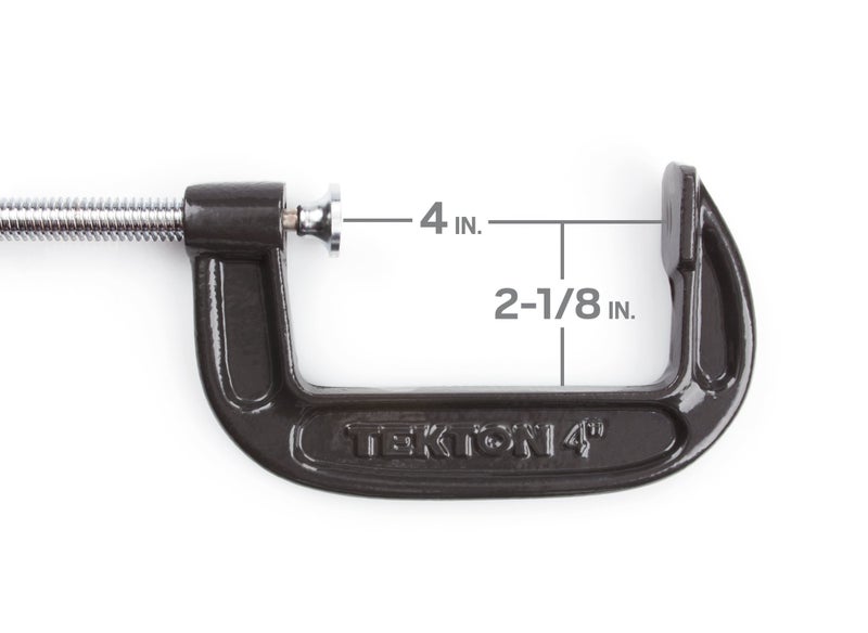 TEKTON 4 Inch Malleable Iron C-Clamp | 4017 - Image 2