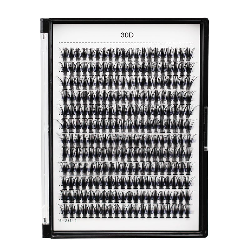 Bodermincer 10D20D30D40D50D60D80D 240 Clusters Lashes CD Curl 10121416mm MIX14161820mm MIX Fluffy Single Cluster False Lashes Premade Volume Fans 30D12MM D Curl