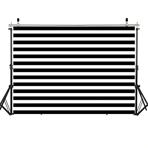 WOLADA Black and White Stripe Photo Backdrop Graduation Season Photo Backdrop 7x5FT 11090 - Image 1