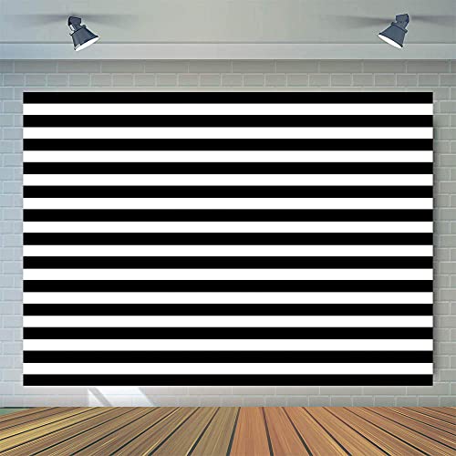 WOLADA Black and White Stripe Photo Backdrop Graduation Season Photo Backdrop 7x5FT 11090 - Image 2