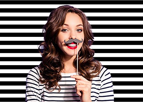WOLADA Black and White Stripe Photo Backdrop Graduation Season Photo Backdrop 7x5FT 11090 - Image 4