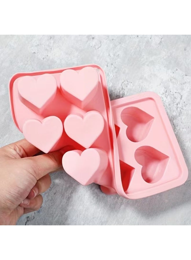 Goolsky 1pc Heart-Shaped Silicone Ice Cube Mold - Multifunctional Chocolate, Pudding & Jelly Mold for Valentine'S Day, Kitchen Essentials, Apartment Essentials, Freezer Safe, Durable & Easy to Clean, Perfect for Romantic Treats, Ice Trays for Freezer, Romantic Treat Crafting, Decorative Ice Tray, Easyrelease Material, Pink Heart Ice Cube/heart Ice Lolly/mold/ice Mold, Chocolate Mould, Candies, Baking Tool And Equipment - Image 4