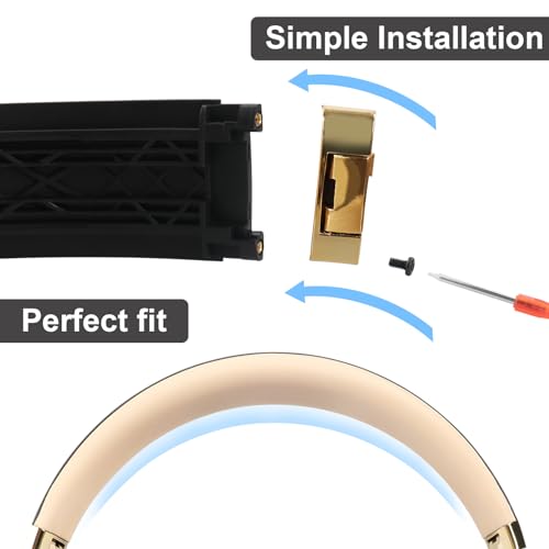Sodorous Studio 3 Headband Replacement Parts Accessories Studio 2 Head Band Repair Kit Compatible with Studio 3.0 / Studio 2.0 Wireless(B0500 B0501) Top Headband(Studio3-Black Gold) - Image 3