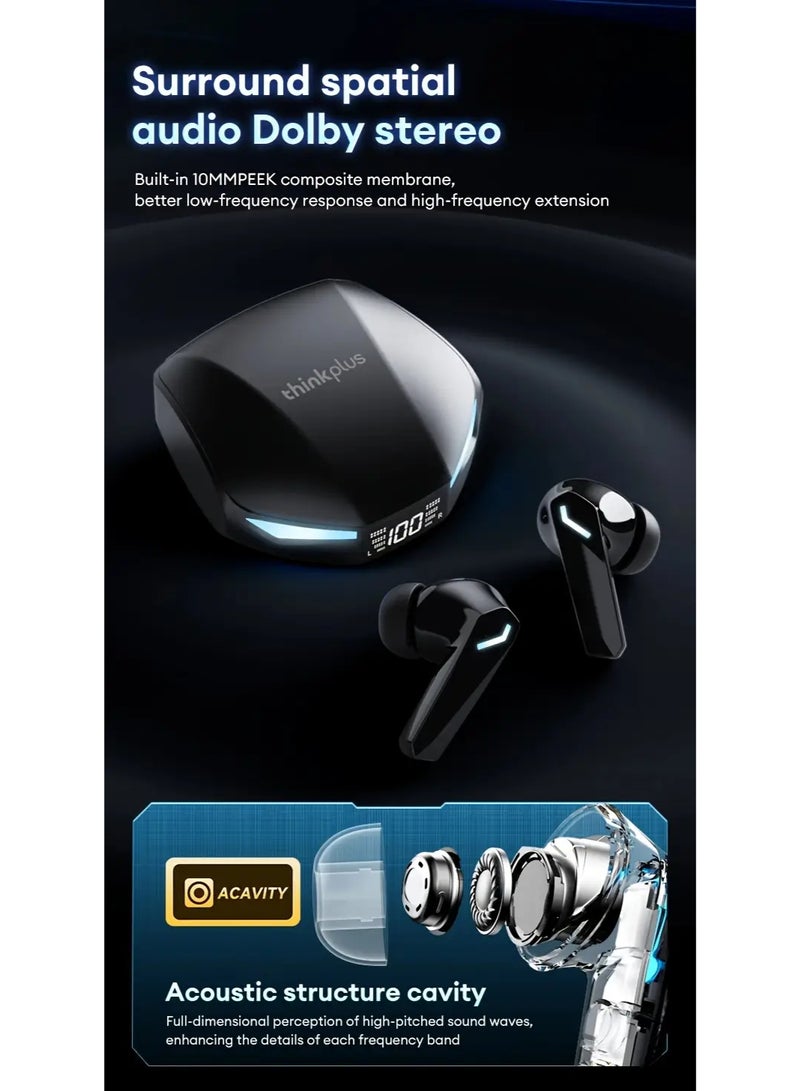 Lenevo Thinkplus XT53 True Wireless Wireless Earbuds with Intuitive Touch Control, USB-C Charging, 2025 Trending Design for Calls & Music, Rechargeable Lithium Battery, Compact & Portable for Daily Use, Wireless Earbuds, Handsfree Calls, Modern Earbuds, Durable Earbuds - Image 3