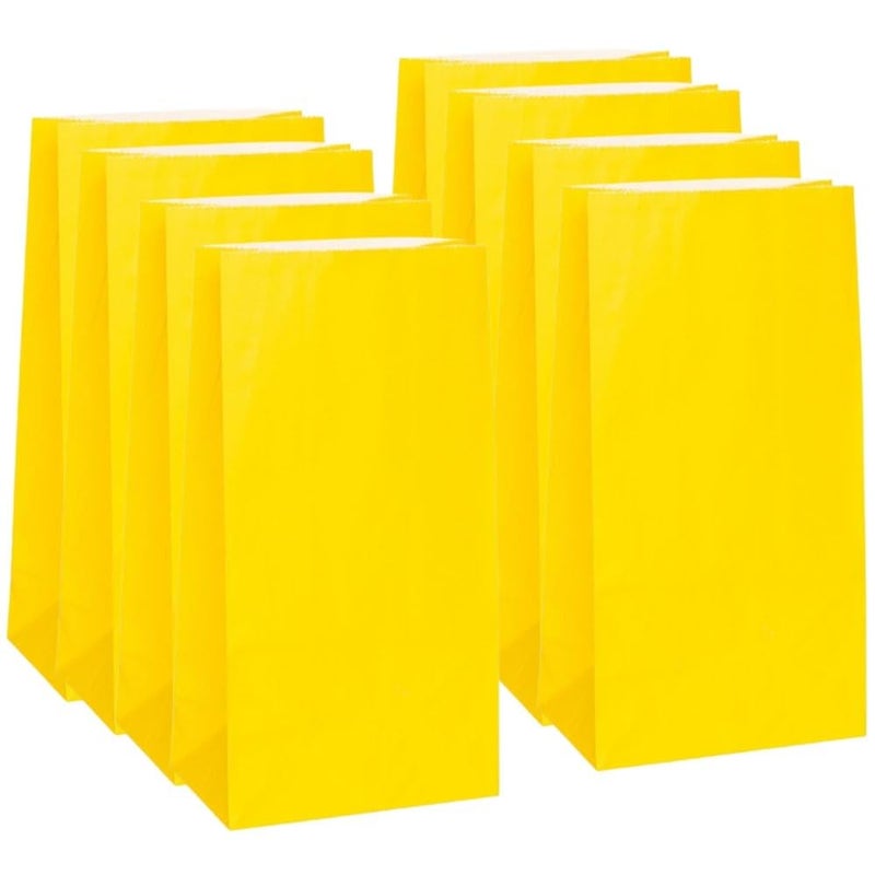 Unique Vibrant Sunflower Yellow Paper Party Bags (Pack of 12) - Premium Quality, Perfect for Celebrations & Gifts - Image 1