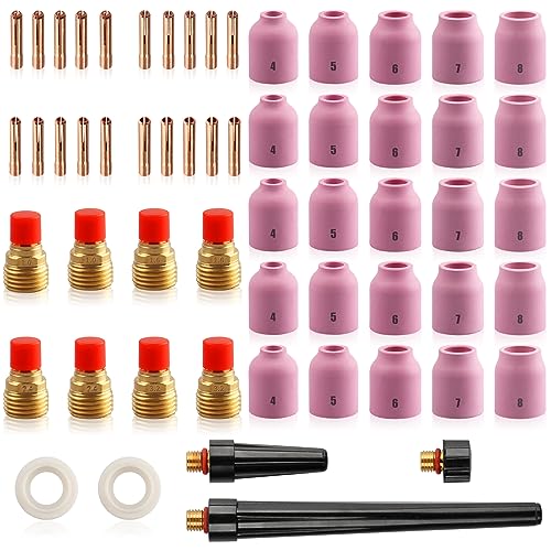 Alffun 58 PCS TIG Welding Torch Kit 040"~1/8" Gas Lens Setup WP-9/20/25 - Image 1