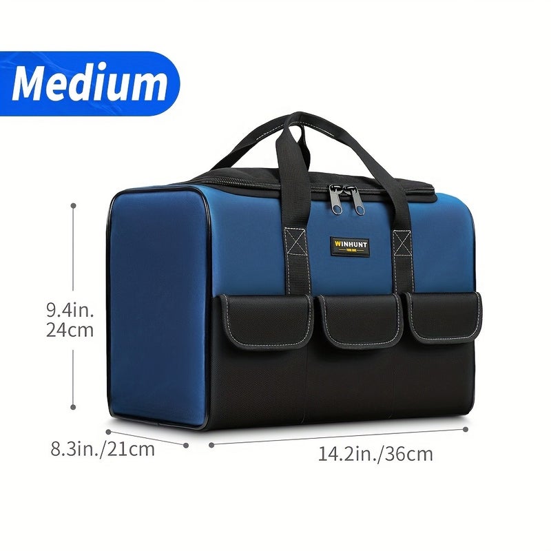 WINHUNT Heavy Duty Tool Bag with Wide Mouth for Tool Storage, Carrier And Organizer, Tool Bag for Men, Wide Mouth Tool Bag with Inside  Pockets - Image 5