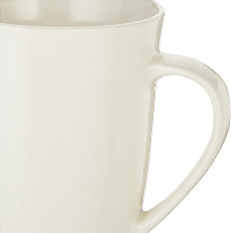 Shallow 450Ml Porcelain Ceramic Cup Tea Coffee Mug, White - Image 3