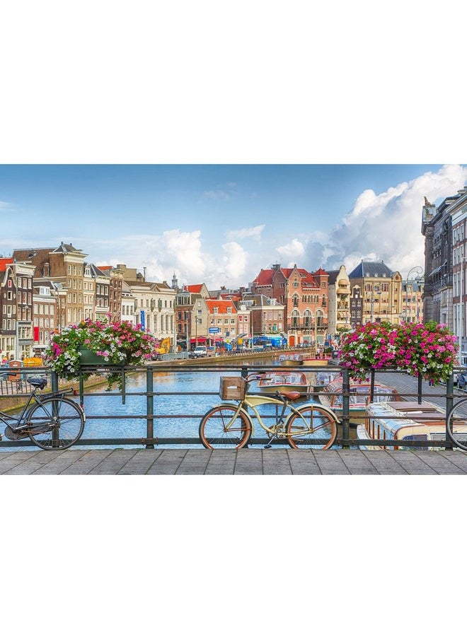 Toynk - Afternoon In Amsterdam City 1000 Piece Jigsaw Puzzle World Travel Puzzles For Adults And Kids ; Interactive Brain Teaser Educational Toys & Games Quarantine Gifts ; 28 X 20 Inches - Image 1
