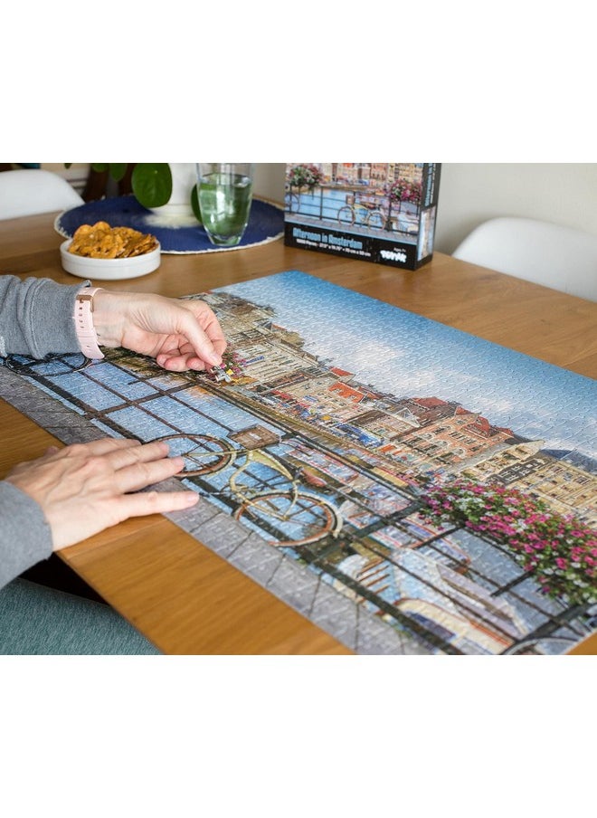 Toynk - Afternoon In Amsterdam City 1000 Piece Jigsaw Puzzle World Travel Puzzles For Adults And Kids ; Interactive Brain Teaser Educational Toys & Games Quarantine Gifts ; 28 X 20 Inches - Image 1