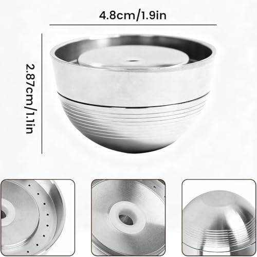 Glomora Stainless Steel Reusable Coffee Pods  Refillable Capsules with Brush  Spoon Silver  Environmentally Friendly Easy to Clean Compatible with Various Coffee Machines for Home  Office Use - Image 5