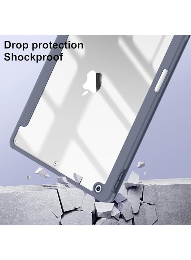 EVO Matte Case for iPad 9/8/7 (10.2-Inch, 2021/2020/2019 Model, 9th/8th/7th Generation) with Pencil Holder, Frosted Translucent Back Slim Stand Protective Tablet Cover (Light Purple) - Image 5