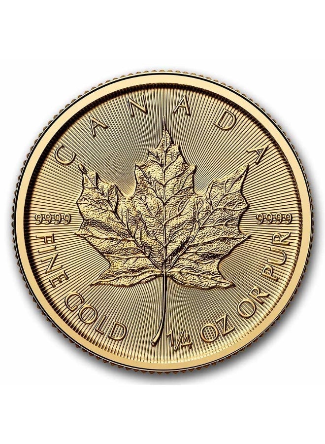 Royal Canadian Mint Canada Maple Leaf Gold 1/4 oz Coin 9999 Carat - Image 1
