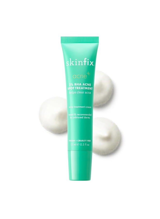 Skinfix Acne+ 2% BHA Acne Spot Treatment: Clinical-Strength, Rapid-Acting Acne Treatment that Reduces Blemish Size and Redness, Plus Prevents New Acne Pimples from Forming, 0.5 oz - Image 1