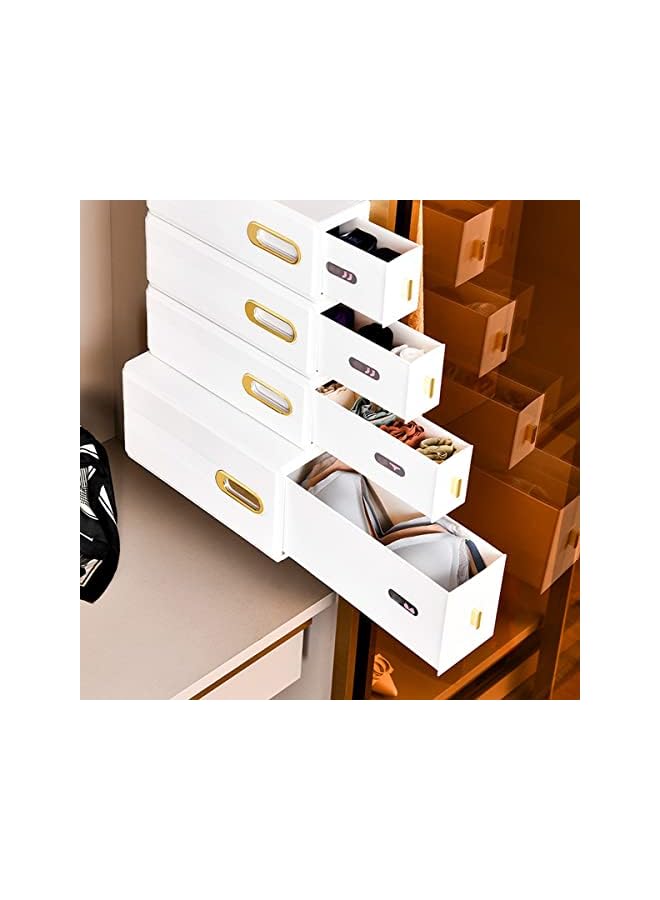 Green Tiger Underwear Storage Drawers Organizers Wall Mounted Slid Bra Socks Storage Box Self-adhesive Dust-Proof Waterproof Clothes Wardrobe Accessories Space Saving - Image 3