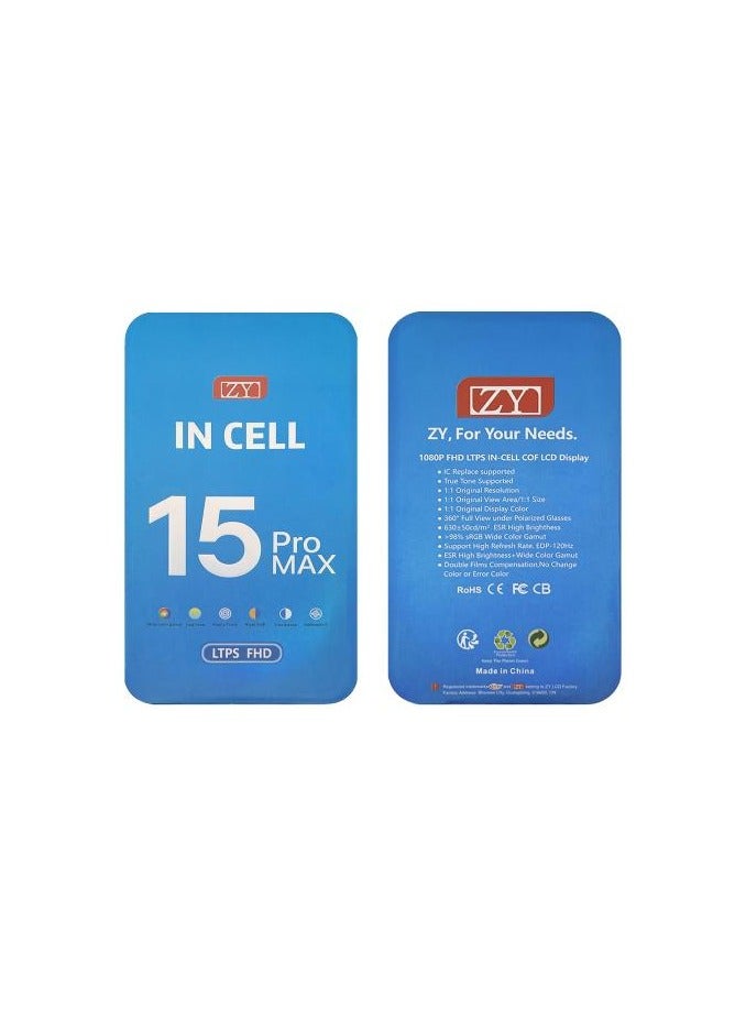 zy In cell LCD Screen Replacement For iPhone 15 Pro Max  - Image 2
