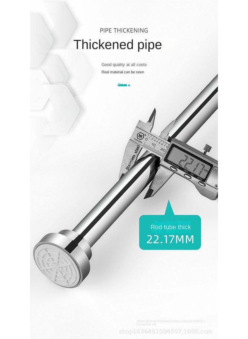 Bluejw قضيب ستارة دش مثقب من الفولاذ المقاوم للصدأ، قضيب تلسكوبي لتعليق الستارة، 150 سم - Image 5