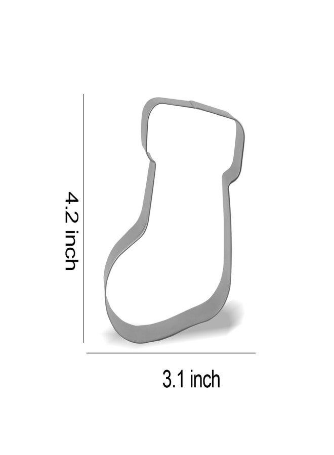 Keewah Christmas Stocking Cookie Cutter, 4.2”, Stainless Steel - Image 2