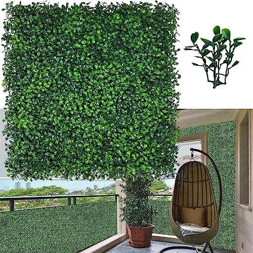 ODTORY Artificial Grass Wall Backdrop Panels,20X20 in 12P UV-Anti Greenery Boxwood Panels for Indoor Outdoor Green Wall Decor & Ivy Fence Covering Privacy - Image 1