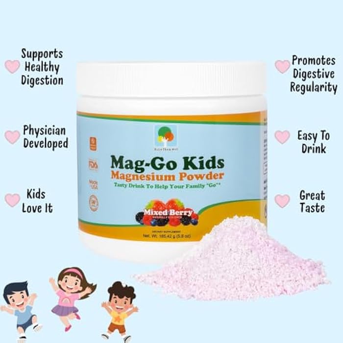 Raise Them Well Mag-Go Kids Magnesium Powder | Constipation Relief (Mixed Berry) | 90 Servings per Tub - Image 4