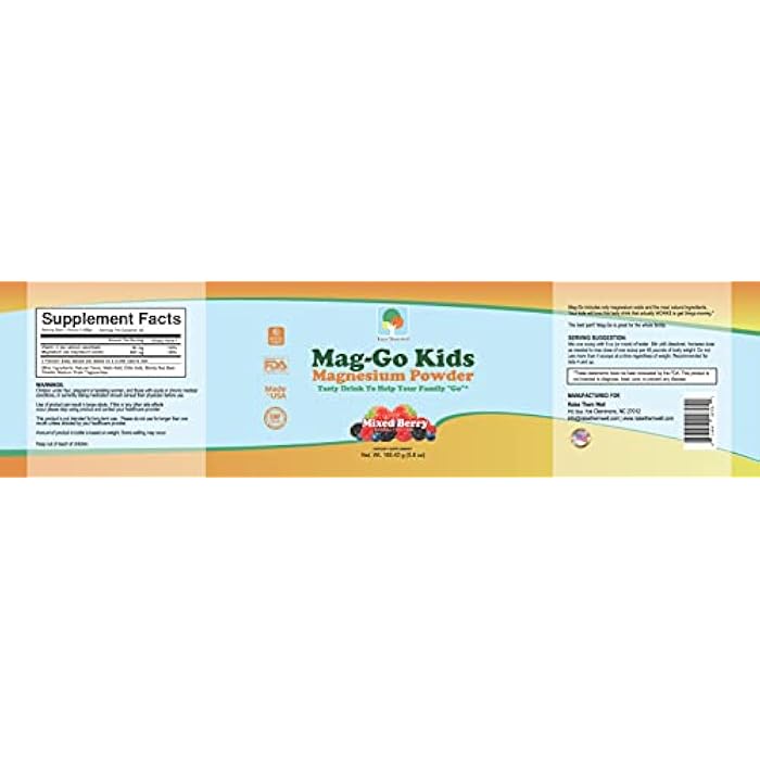 Raise Them Well Mag-Go Kids Magnesium Powder | Constipation Relief (Mixed Berry) | 90 Servings per Tub - Image 2