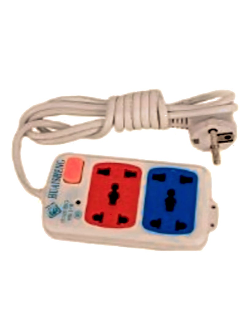 Generic 2+2 Sockets Set of Two Power Extension Board Multiple Outlet Surge Protector 