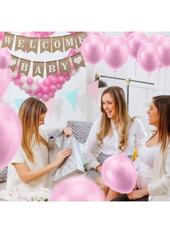 106-pcs Pink White Latex Balloon Arch Garland Set with Happy Birthday Banner,Perfect for Graduation Baby Shower Wedding Birthday Bachelorette Party - pzsku/Z6D25870EAABB79834ACDZ/45/_/1729321558/efbc8042-0d3a-4c67-b0ff-29cdb3c81a17