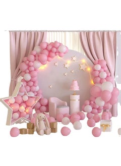 106-pcs Pink White Latex Balloon Arch Garland Set with Happy Birthday Banner,Perfect for Graduation Baby Shower Wedding Birthday Bachelorette Party - pzsku/Z6D25870EAABB79834ACDZ/45/_/1729321567/0b0f7a8d-6244-4e4e-be89-8437f226d8ce