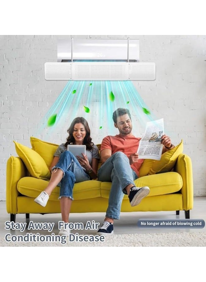 أيه بي جي موجه مكيف الهواء، حاجز رياح مكيف الهواء، موجه تدفق قابل للتعديل لمكيفات الهواء المنفصلة لمنع الهواء من النفخ المباشر، مناسب للمنزل والمكتب، حاجز رياح قابل للسحب. - Image 3