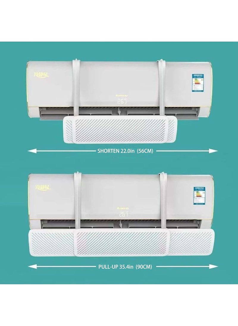 ABJ - Air Conditioner Deflector Air Conditioning Wind Shield, Split Ac Adjustable Flow Deflector Preventing Ac From Blowing Directly, For Home Office Retractable Ac Windshield - Image 1