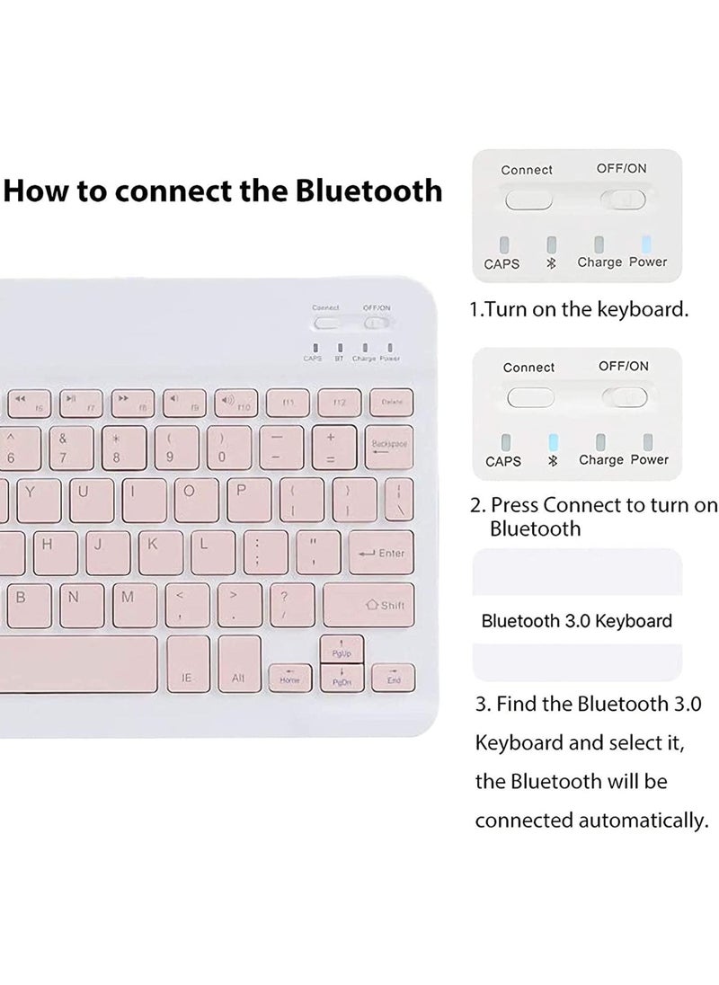 Rock Pow - Keyboard Case for iPad 10.2 9th Generation 2021/ 8th Gen 2020/ 7th Gen 2019 Wireless Magnetically Detachable Keyboard and Stand Folio Case for 10.2" iPad 9th/8th/7th Auto Sleep/Wake - Image 1