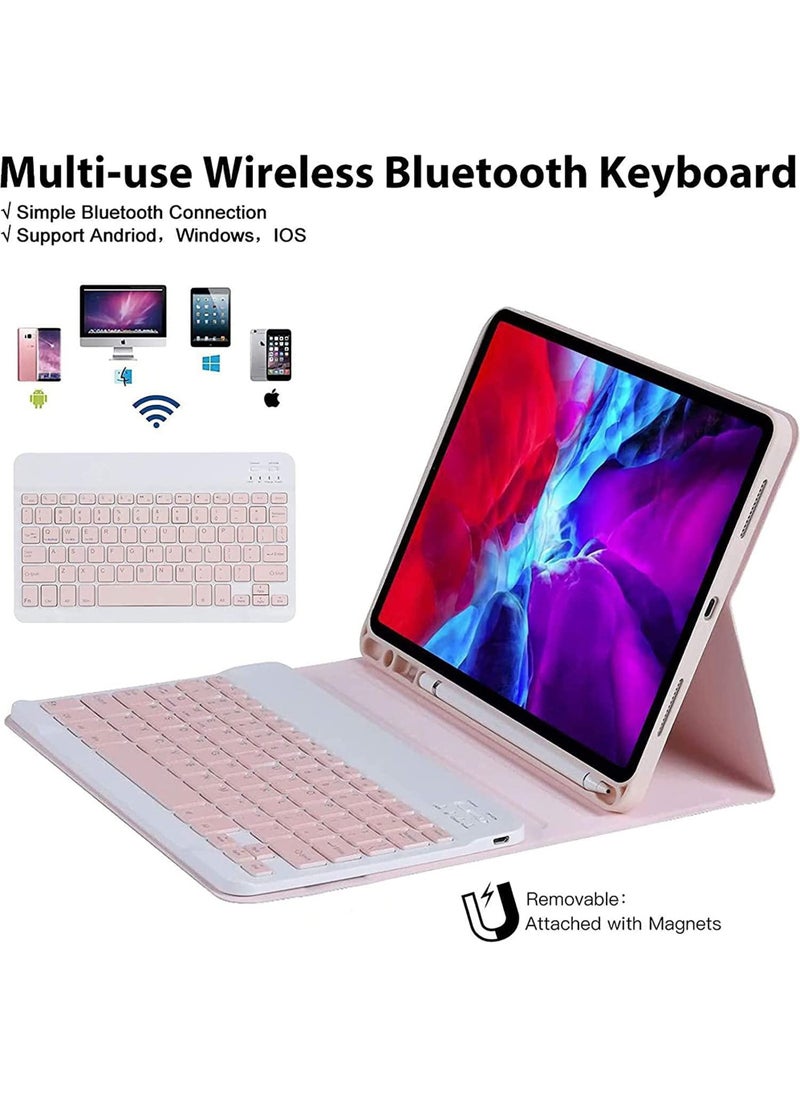 Rock Pow - Keyboard Case for iPad 10.2 9th Generation 2021/ 8th Gen 2020/ 7th Gen 2019 Wireless Magnetically Detachable Keyboard and Stand Folio Case for 10.2" iPad 9th/8th/7th Auto Sleep/Wake - Image 1