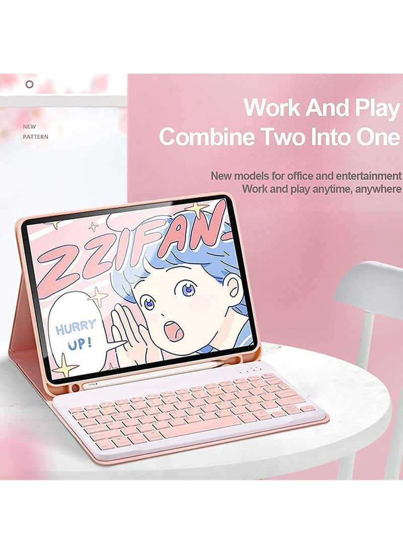 Rock Pow - Keyboard Case for iPad 10.2 9th Generation 2021/ 8th Gen 2020/ 7th Gen 2019 Wireless Magnetically Detachable Keyboard and Stand Folio Case for 10.2" iPad 9th/8th/7th Auto Sleep/Wake - Image 1