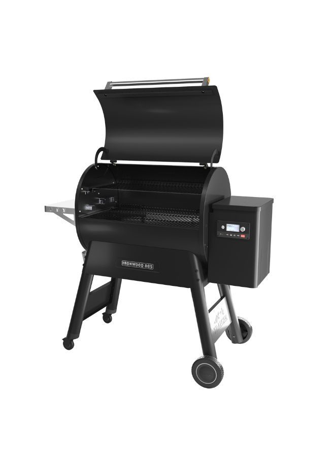 TRAEGER Ironwood 885 Electric Wood Pellet Grill and Smoker, Black, 885 Square Inches Cook Area, 500 Degree Max Temperature, Meat Probe, 6 in 1 BBQ Grill with WiFi and app connectivity, Black - Image 3