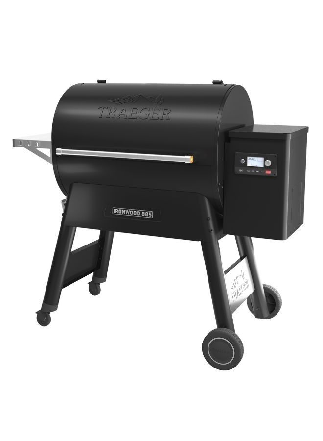 TRAEGER Ironwood 885 Electric Wood Pellet Grill and Smoker, Black, 885 Square Inches Cook Area, 500 Degree Max Temperature, Meat Probe, 6 in 1 BBQ Grill with WiFi and app connectivity, Black - Image 2