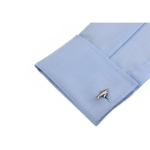Vcufflinks Silver Shark Great White Beach Lifeguard Cufflinks Wedding Groom Cuff Links - Image 4